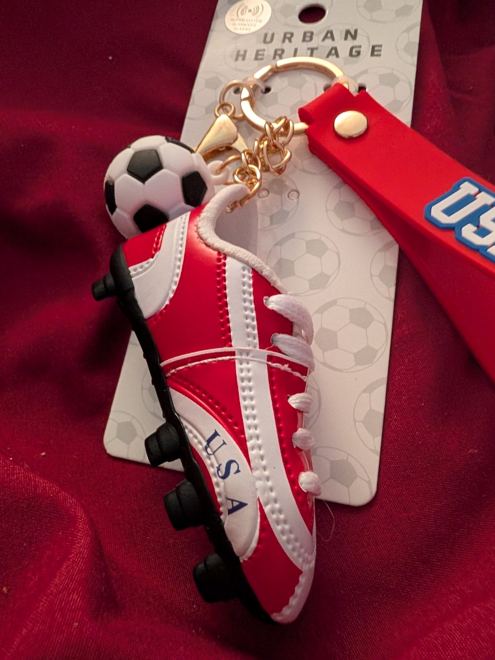 Urban Heritage USA Soccer Futbol ⚽ Cleat, Ball & Wrist Strap FIFA 2026